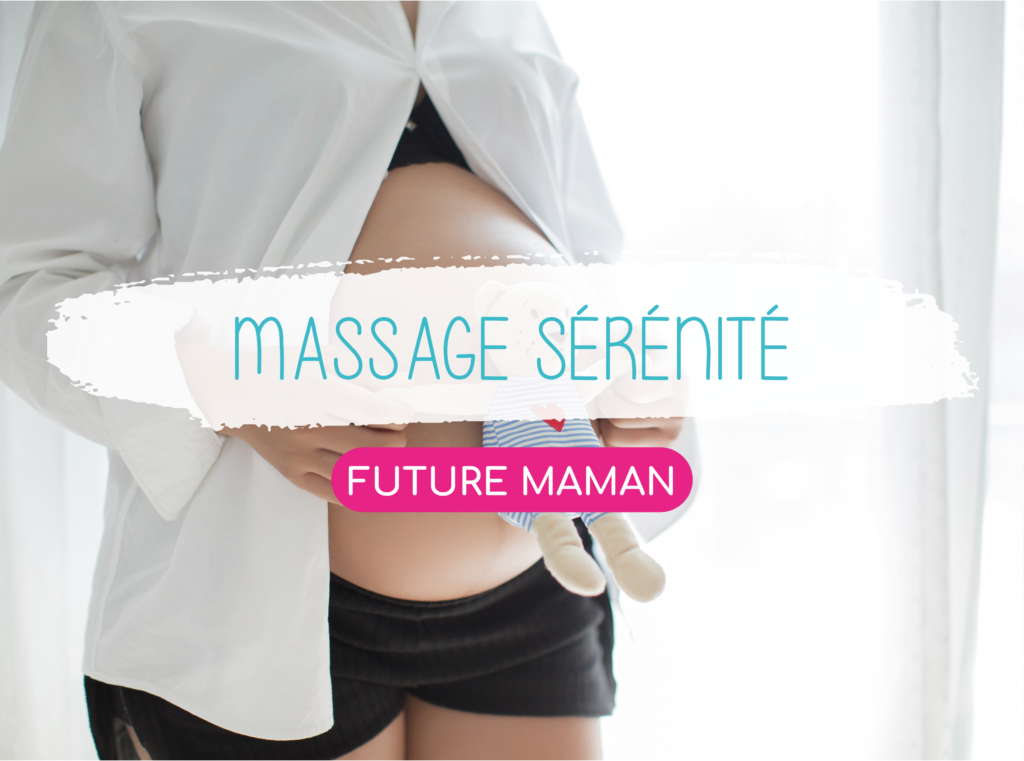 Image d'une femme enceinte, future maman pour illustrer le propos du "massage sérénité" de 45min de Thala'Club.